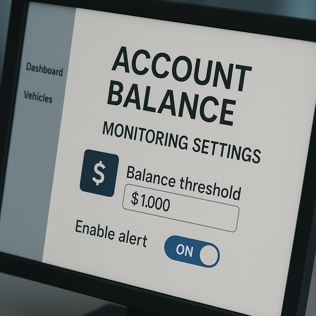 账户余额监控设置 / Account balance monitoring setup